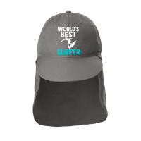 Womens Worlds Best Surfer Wake Surfer V Neck T Shirt Sun Shade Cap | Artistshot