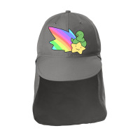 Rainbow Shooting Star Snake Sun Shade Cap | Artistshot