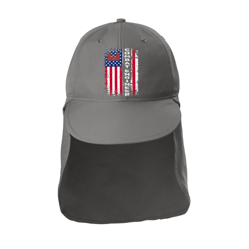 Combat Engineer Distressed American Sun Shade Cap by AdeArt | Artistshot