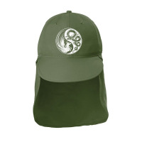 White And Black Dragon Phoenix Yin Yang Sun Shade Cap | Artistshot