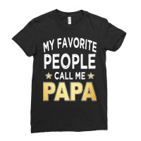 Fathers Day T  Shirt Fathers Day Papa T  Shirt Ladies Fitted T-shirt | Artistshot