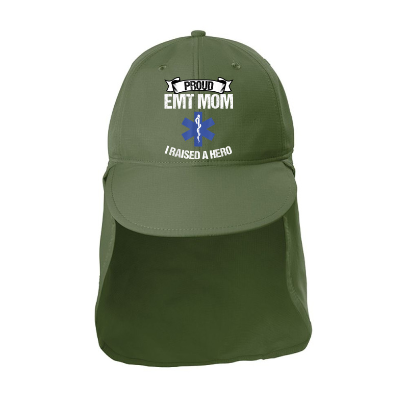 Proud Emt Mom I Raised A Hero Women Paramedics Ems T Shirt Sun Shade Cap | Artistshot