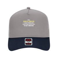 Geodetic Surveyor I Solve Problems Funny Gift Mesh Back Trucker Hat | Artistshot