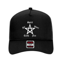 Elements Pentagram Womens Funny Pagan Witchcraft Ladies Satan Mesh Back Trucker Hat | Artistshot