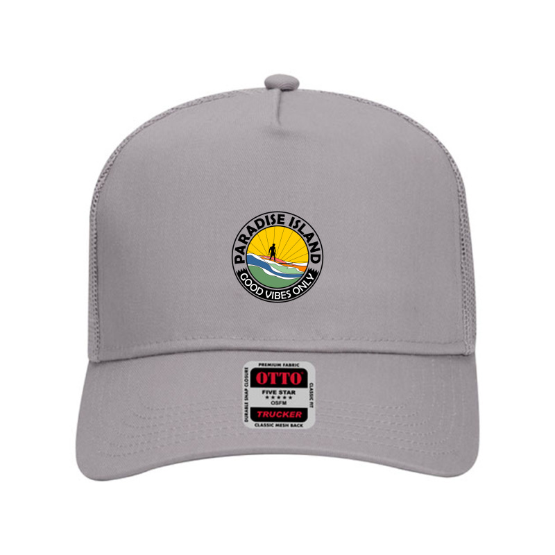 Paradise Island Good Vibes Only Summer Mesh Back Trucker Hat by Disgus_Thing | Artistshot