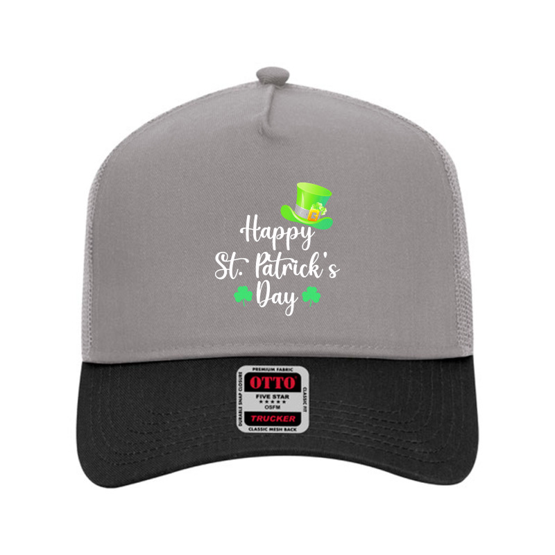 St Patricks Day T  Shirt Happy St. Patrick's Day Green T  Shirt Mesh Back Trucker Hat | Artistshot