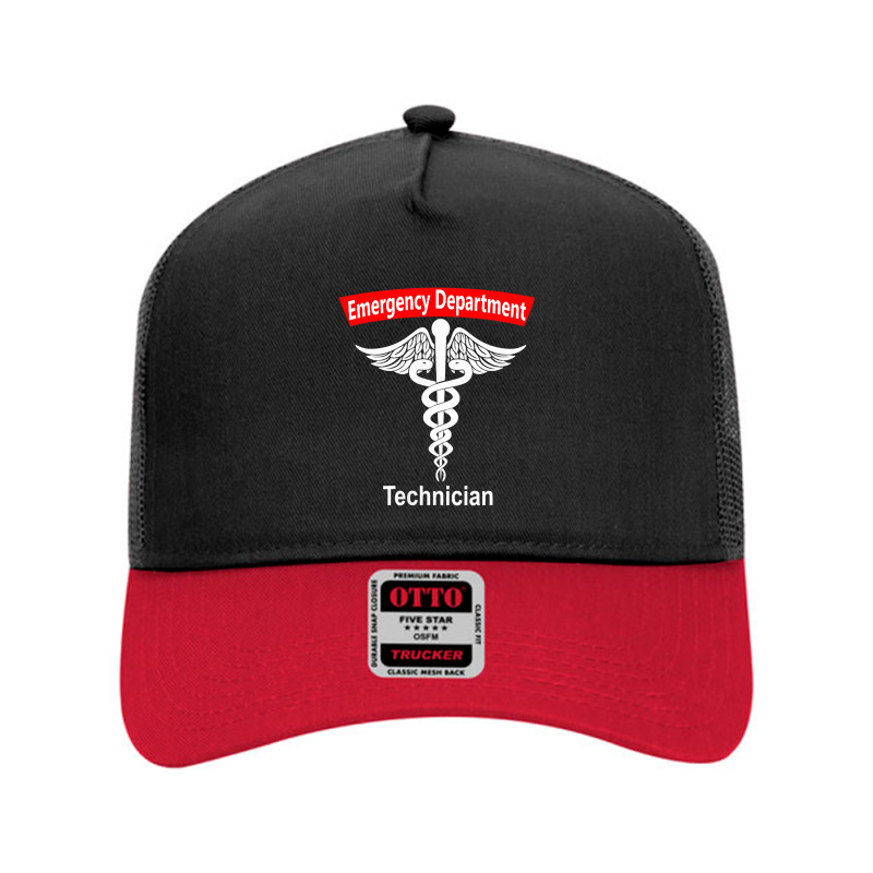 Emergency Department Technician Ed Tech Medical Caduceus Er T Shirt Mesh Back Trucker Hat | Artistshot