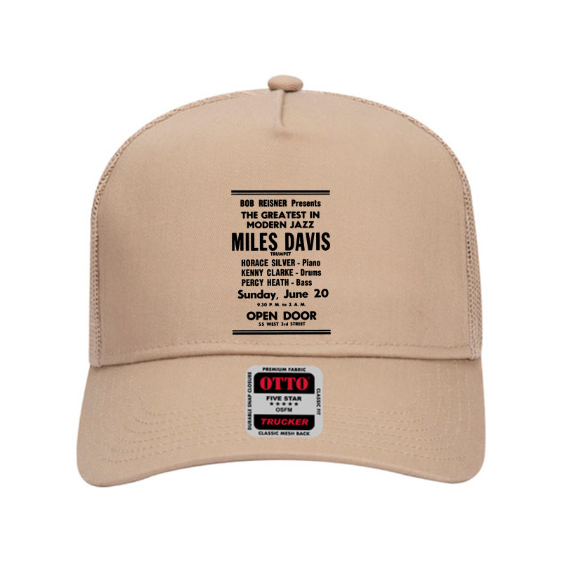 Miles Jazz Retro Faded Styled Design Mesh Back Trucker Hat by TrendTee | Artistshot