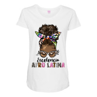 Afro Messy Bun Excelencia Afro Latina Maternity Scoop Neck T-shirt | Artistshot