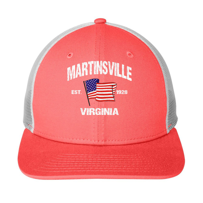 Martinsville Virginia Va Usa Stars & Stripes Vintage Style Premium Snapback Trucker Cap | Artistshot