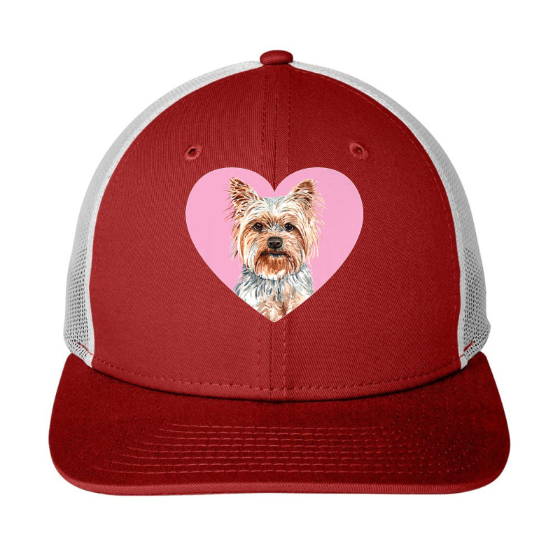 Yorkshire Terrier Valentines Day Pink Heart Yorkie Dog Lover Premium T Snapback Trucker Cap by NatalieRoseHeinz | Artistshot