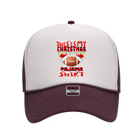 Football This Is My Christmas Pajama Football Xmas Boys Men 377 Foam Trucker Hat | Artistshot