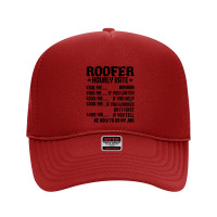 Mens Roofer Hourly Rate Roofing Ninja Roof Whisperer Job Foam Trucker Hat | Artistshot