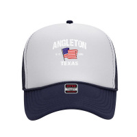 Angleton Texas Tx Usa Stars & Stripes Vintage Style Foam Trucker Hat | Artistshot