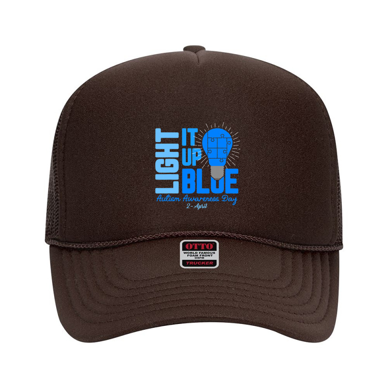 Light It Up Blue Autism Awareness Foam Trucker Hat by LindsayYuh | Artistshot