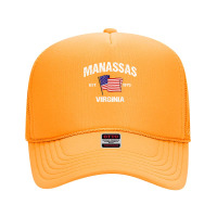 Manassas Virginia Va Usa Stars & Stripes Vintage Style Foam Trucker Hat | Artistshot