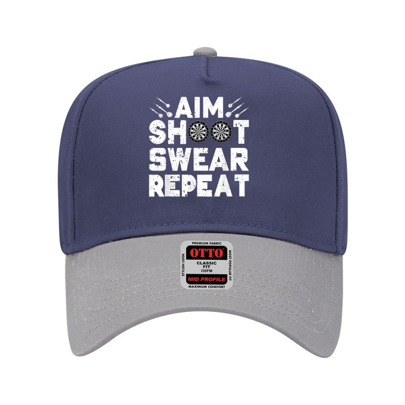 Darts Aim Shoot Swear Repeat Dartboard Funny Dart Player T Shirt Adjustable Baseball Cap by sugruewxrivestsxe | Artistshot