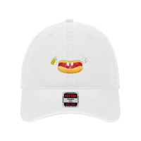 Hotdogs Mustard Sausage Lover Funny Hotdog Sandwich Grunge Dyed Cap | Artistshot