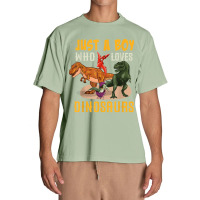 Just A Boy Who Loves Dinosaurs Young Paleontologist Urban Heavy T-shirt | Artistshot