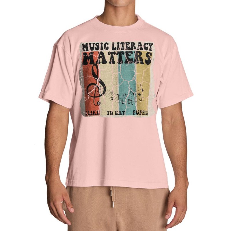 Music Literacy Matters I Like To Eat Puppies Urban Heavy T-shirt | Artistshot