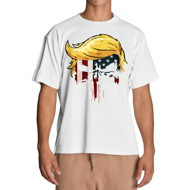 Trump American Flag Skull 2020 Second Term Reelection Tank Top Urban Heavy T-shirt | Artistshot