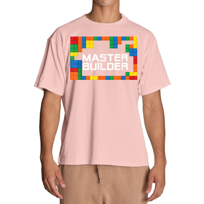 Master Builder Engineer Big Building Blocks Build Children T Shirt Urban Heavy T-shirt | Artistshot