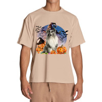 Dog Halloween Shetland Sheepdog Jack O Lantern Pumpkin Moon 57 Urban Heavy T-shirt | Artistshot