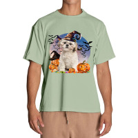 Dog Halloween Shih Tzu Jack O Lantern Pumpkin Moon 52 Urban Heavy T-shirt | Artistshot