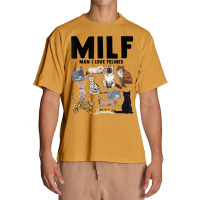 Milf Man I Love Felines Funny Cat Vintage T Shirt Urban Heavy T-shirt | Artistshot