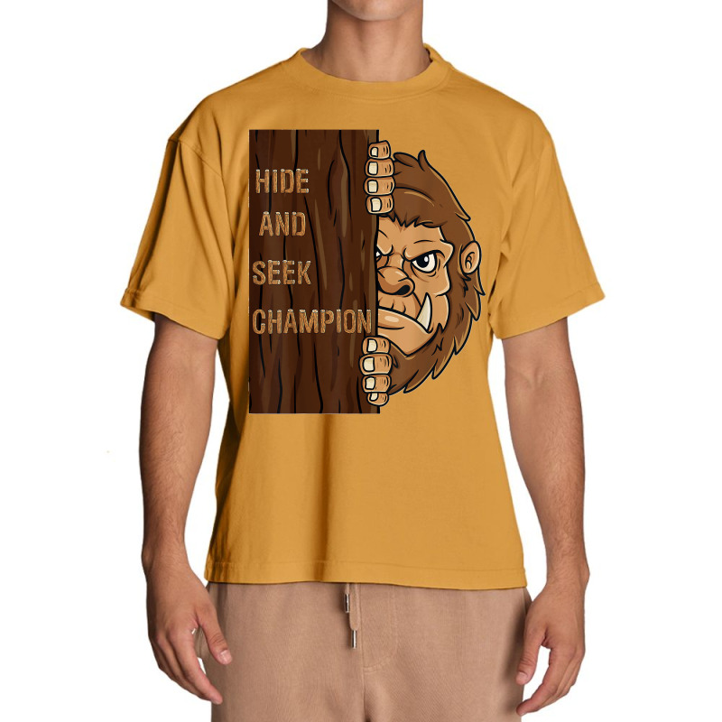 Bigfoot Hide And Seek Champion Funny Sasquatch Forest Urban Heavy T-shirt by PamelaJeanBrink | Artistshot