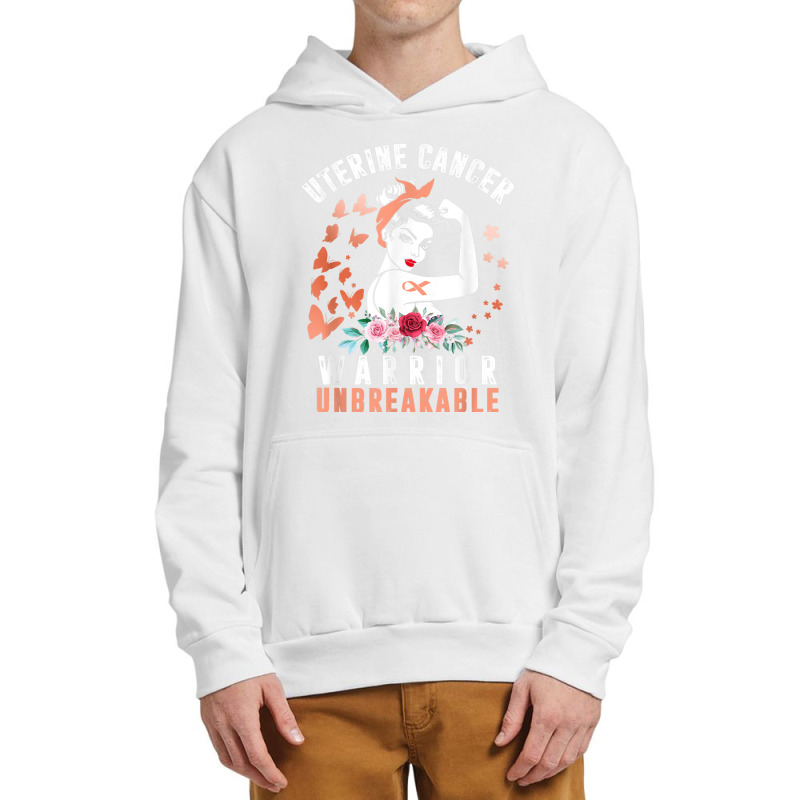 Uterine Cancer Awareness Warrior Unbreakable Strong Woman Urban Pullover Hoodie | Artistshot