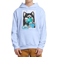 Siberian Husky Dog Wearing Facemask Hand Sanitizer Ew People Urban Pullover Hoodie | Artistshot