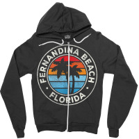 Fernandina Beach Florida Fl Vintage Graphic Retro 70s Tank Top Zipper Hoodie | Artistshot