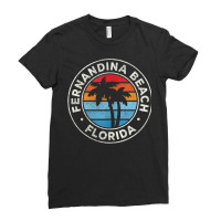 Fernandina Beach Florida Fl Vintage Graphic Retro 70s Tank Top Ladies Fitted T-shirt | Artistshot