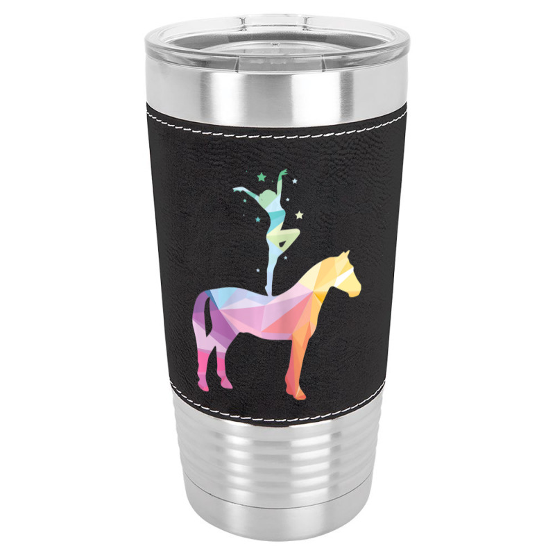 Vaulting Riding Equestrian Horses Sayings Girl Children Leatherette Tumbler | Artistshot