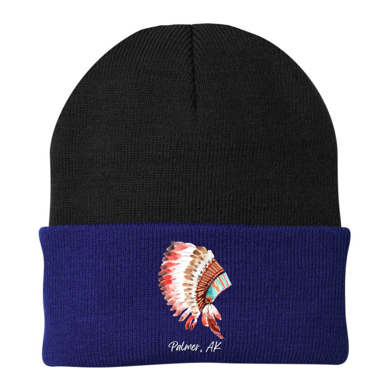 Native Indian Tribal Headdress Art T  Shirt Palmer Alaska Watercolor N Beanie by sliceshit | Artistshot