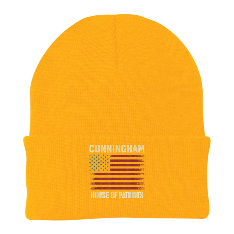 Cunningham Last Name Surname American Flag Family T Shirt Beanie by tognifx | Artistshot