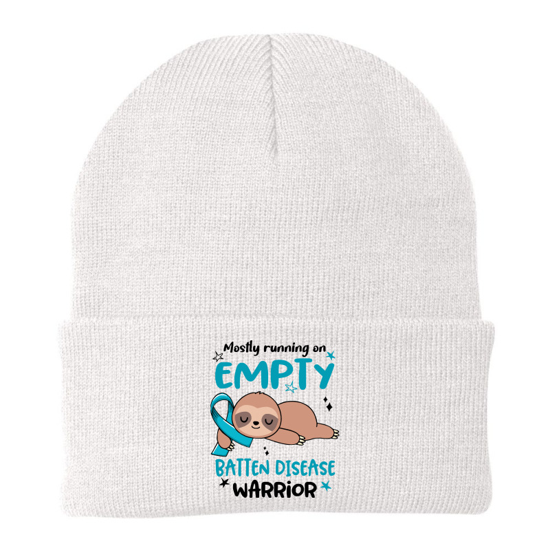 Batten Disease Awareness T  Shirt Mostly Running On Empty Batten Disea Beanie by biscuitsregularly | Artistshot