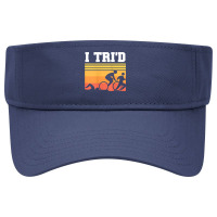 Womens I Tri'd Triathlon Cycling Swimming Running Triathlete Tank Top Visor Hat | Artistshot