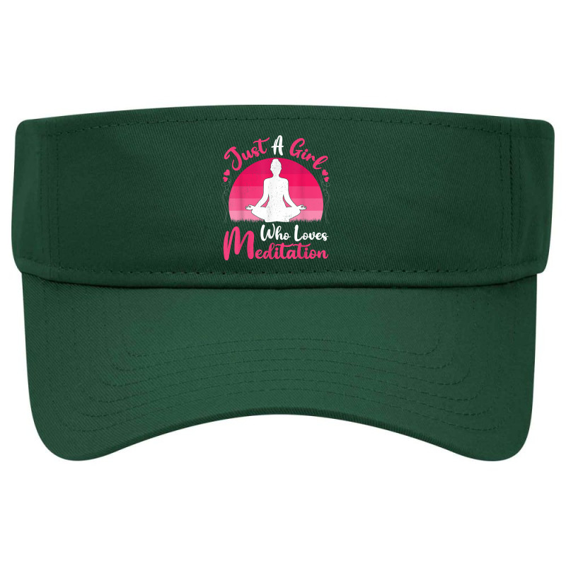 Vintage Meditation Lover Just A Girl Who Loves Meditation T Shirt Visor hat by tognifx | Artistshot