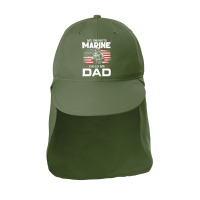 My Favorite Marine Calls Me Dad T  Shirt Father's Day Flag My Favorite Sun Shade Cap | Artistshot