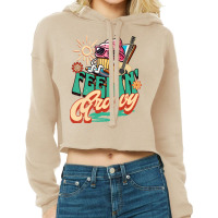 Cute Cupcake On Vacation Cropped Hoodie | Artistshot