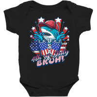 Bruh Shark 4th Of July Baby Bodysuit | Artistshot