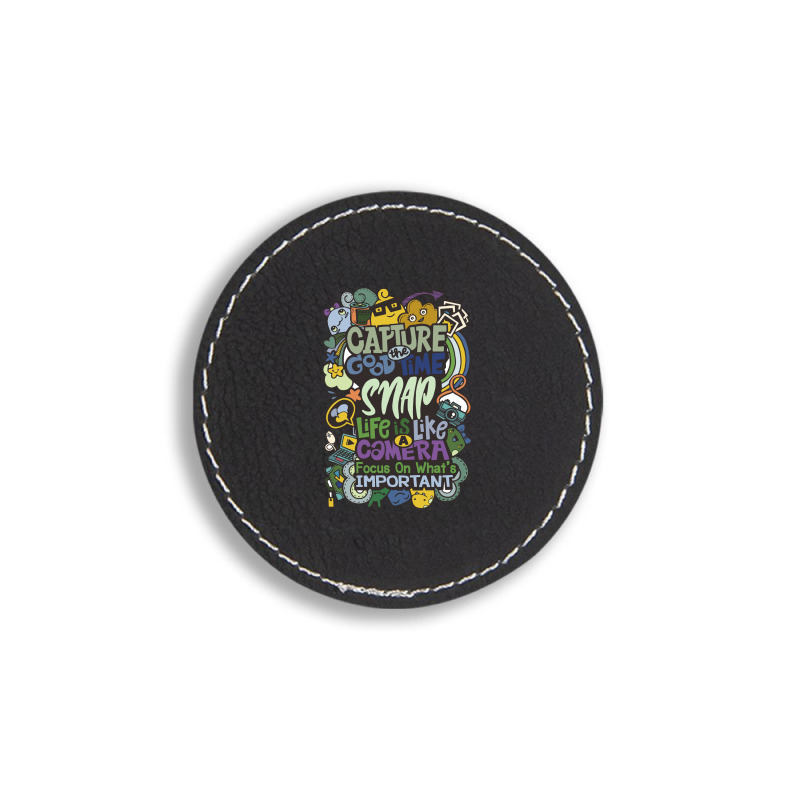 Camra Is Life Round Leatherette Patch | Artistshot