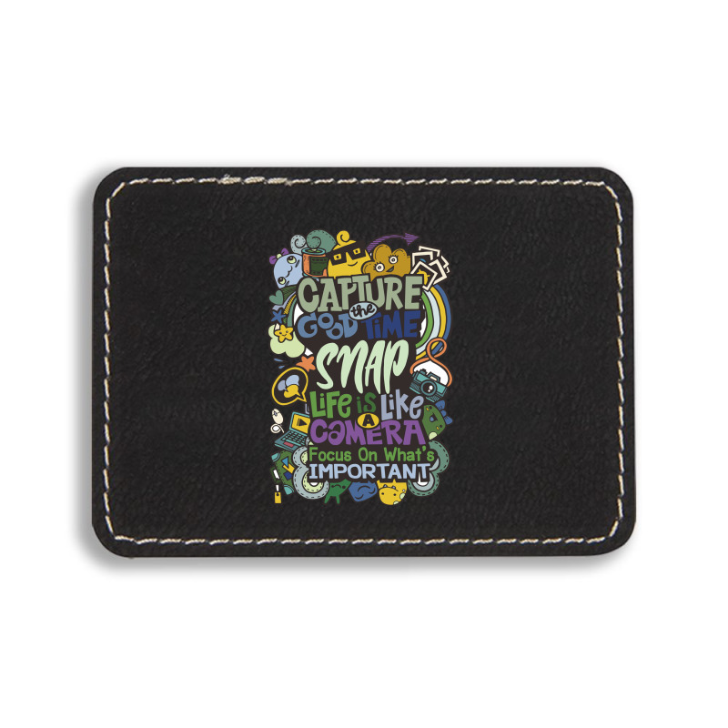 Camra Is Life Rectangle  Leatherette Patch | Artistshot