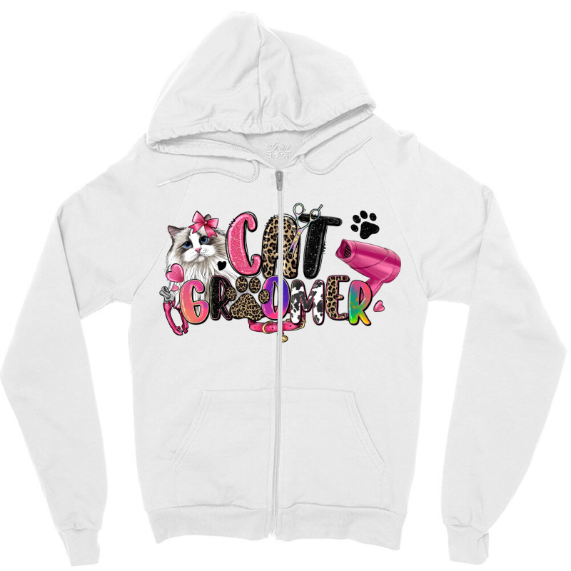 Cat Groomer Zipper Hoodie | Artistshot