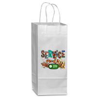 Service Mode On Woman Version Wine Paper Bag - 5 1/2 X 3 1/4 X 13 | Artistshot