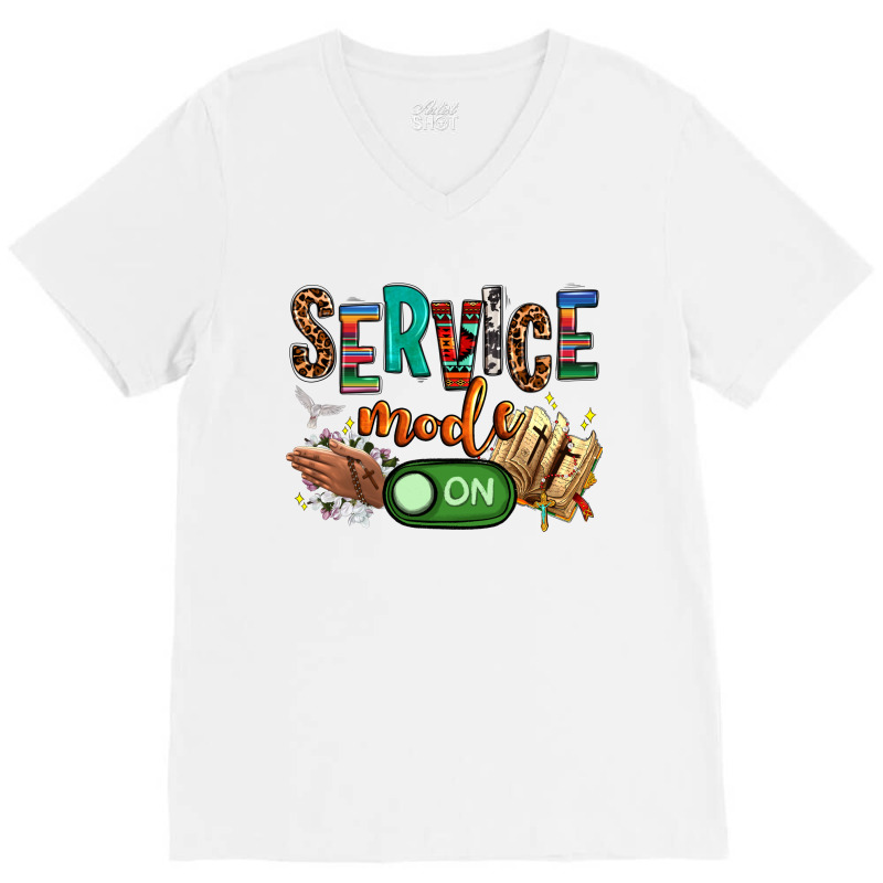 Service Mode On Woman Version V-neck Tee | Artistshot