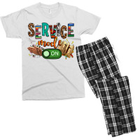 Service Mode On Woman Version Men's T-shirt Pajama Set | Artistshot