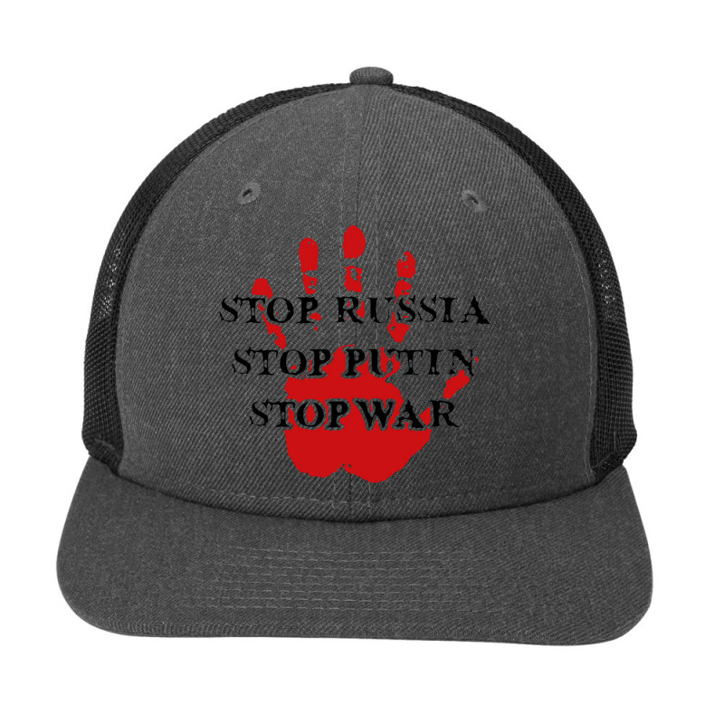 Stop Russia Stop Putin Stop War Snapback Trucker Cap by raszmzdu | Artistshot